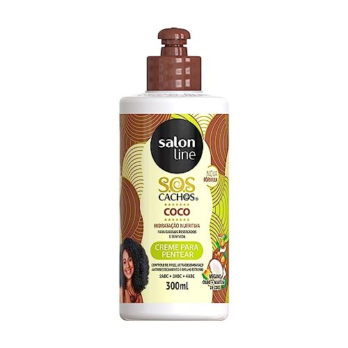 Linha Tratamento (SOS Cachos) Salon Line – Crema para pentear coco 300 ml – (Salon Line Tratamiento (SOS Curls) Collection – Coco Combing Cream 10.14 Fl Oz)
