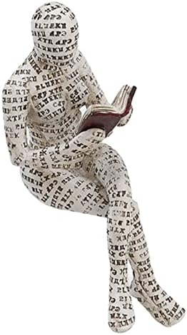 Miniatura 7 de FTVOGUE Figura de mujer de lectura, decoración de estantería de lectura para mujer, adorno de escultura para sala de estar (F)