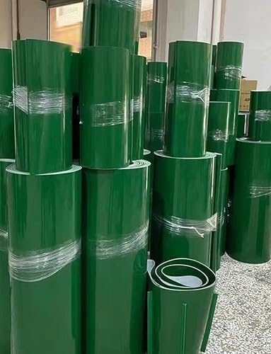 Industrie-PVC-Tisch-Förderband für Fasstransport in kommerziellen Verpackungsfabriken – 25 x 250 cm, robuste Materialhandhabungslösung