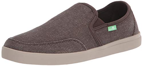 Sanuk Men's Vagabond Slip-On Sneaker, Brown, 10 2E US