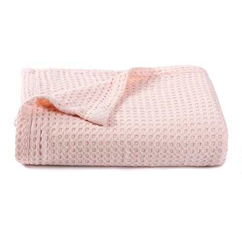 Kloovete 36” X 40” Inches Cooling Baby Waffle Weave Blanket, Ultra-Soft Lightweight Receiving Blanket for Newborn, Breathable Comfortable Baby Swaddle Blanket for Boys and Girls(Lemonade)