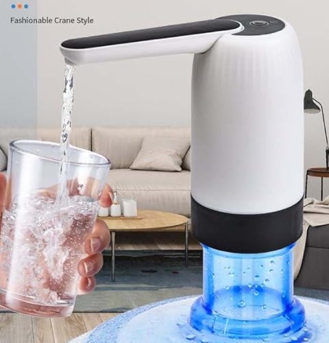 Image of Rechargeable Automatic Drinking Water Dispenser Pump for 20 Liter Water can Pump Bottle Homes and Office (Twin Extra-Long)