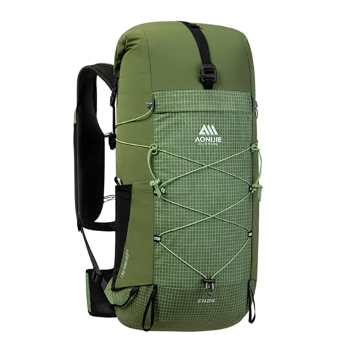 Mochila de senderismo AONIJIE 24L ligera multifuncional verde miniatura 1