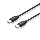 Nekteck USB Type C (USB-C) to USB Type-C Data & Charging Cable Reversible Design for Macbook 12 Inch, LG G5, Google Nexus Pixel/ Pixel XL, 5X 6P, HTC 10 and More, Black - 1m/3.3ft