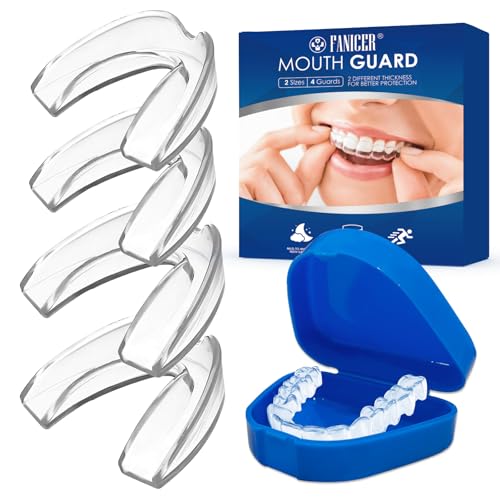 Pack de 4 Férulas de Descarga para Bruxismo Nocturno, Kit Protección Dental, Férula Dental Descarga, Mejora la Calidad del Sueño y Reutilizable, Prevenir el Bruxismo y Roncar - Unisex Adultos