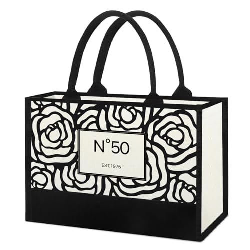 30th/40th/50th/60th/70th/80th Birthday Gifts for Women Her, Birthday Decoration Canvas Tote Bag Present