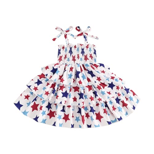JLKGICF Toddler Baby Girl 4th of July Outfit Stars and Stripes Spaghetti Strap Smocked Ruffle Dresses Fourth of July Clothes (4th of July Stars, 12-18 Months) JLKGICF Toddler Baby Girl 4th of July Outfit Stars and Stripes Spaghetti Strap Smocked Ruffle Dresses Fourth of July Clothes (4th of July Stars, 12-18 Months)