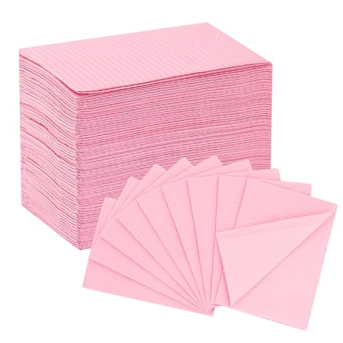 EZ Bavoirs Dentaires Jetables 33cmx45cm - 125pièces Drap de Tatouage Imperméable 3 Plis pour le Salon de Manucure, Fournitures pour Techniciens de l'ongle...