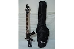 KTONE Black Machined-Out 6-String Electric Guitar with Gig Bag