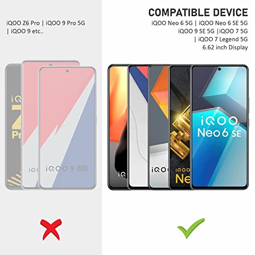 Image of Mr.Shield Top-Notch HD+ Tempered Glass Screen Protector Guard for iQOO Neo 6 / Neo 6 SE / 9 SE / 7 /7 Legend (6.62 Inch), 9H Hardness, Military Grade Protection, Easy Installation kit