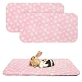 Scenereal 2 Pack Small Animal Bed Mat, Guinea Pig Fleece Cage Liners with Cute Star Pattern, Soft & Warm Pet Bedding Sleeping Pad for Bunny, Rat, Hedgehog, Sugar Glider, Chinchilla