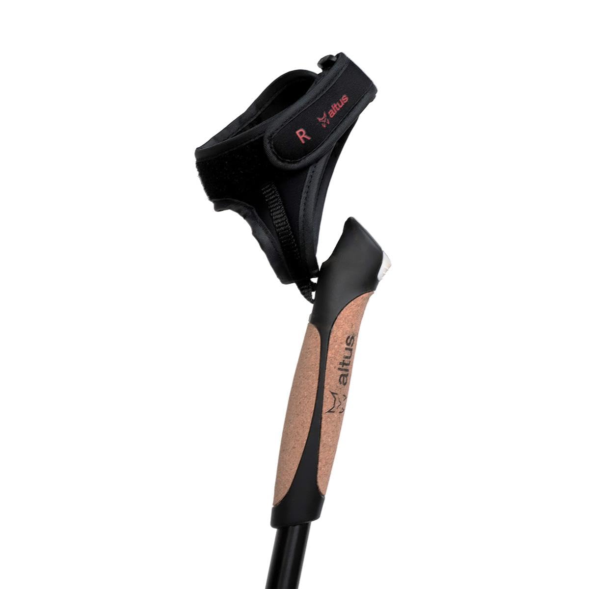 Fresno K30 | Par Bastones Nordic Walking | Bastones de Senderismo | Dos tramos telescopicos | Aluminio | Protector de Goma | Cinta de Ajuste en muñeca | Adulto | Unisex
