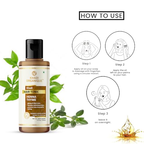 Image of Khadi Organique Henna Thyme Hair Tonic pack of 2