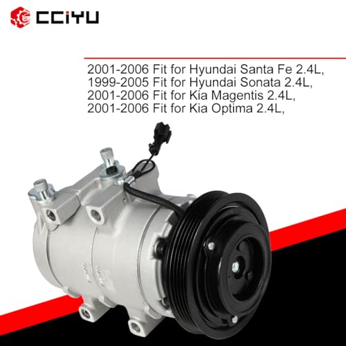 Image of CCIYU AC Compressor w /Clutch for Kia Optima L4 2.4L 1999-2006