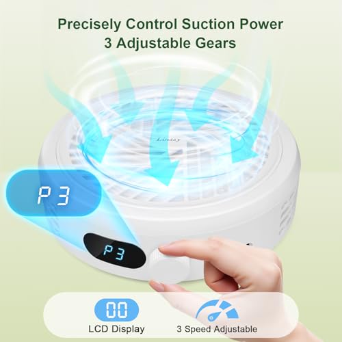 Recolector de polvo para uñas Linssy 3600RPM miniatura 5