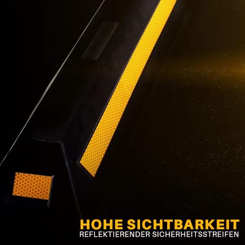 Pyle Parkplatzbegrenzung Anfahrtschutz Set – Garagenstopper für das Auto ohne zu Bohren oder mit Befestigungsmöglichkeit, Radstopper aus Hartgummi, Garagen Parkhilfe mit Reflektionsstreifen, 4er Pack