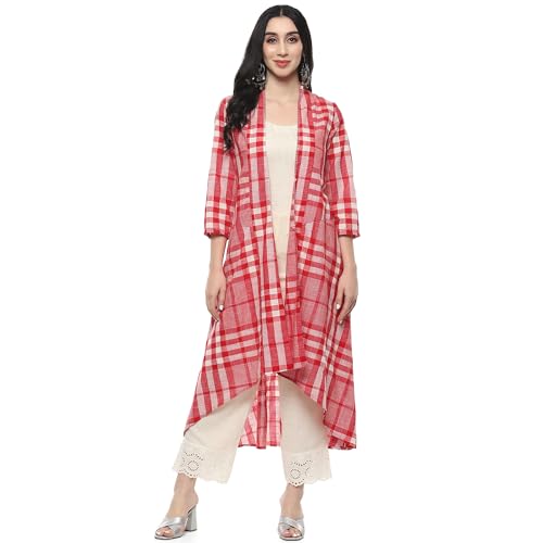 Image of BIBA Women Cotton Straight Dyed Suit Set