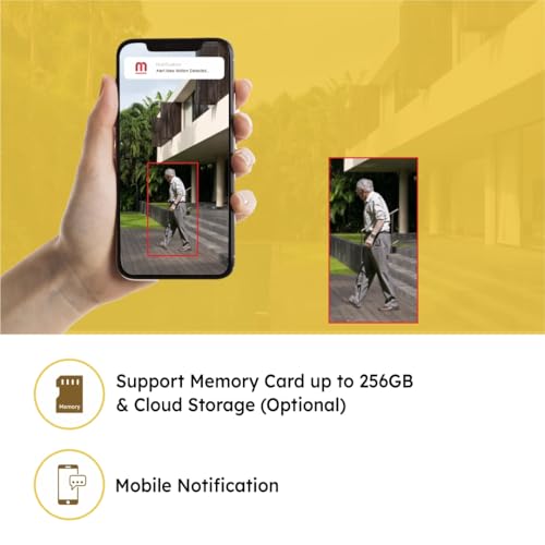 Image of MANOMAY Protect Bot 3MP Wi-Fi Camera | STQC Certified Smart Home CCTV | 360 AI Human Tracking & Color Night Vision | Alexa Voice Control | Supports 256GB Memory Card (M1078S - Pack of 2)