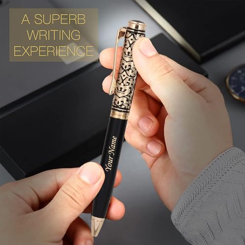 Image of Celebr8 Customized Name Engraved Metal Pen for Men | Personalized Blue Ink Signature Writing Pen | Premium Office Stationery | Friendship Day Gifts | Corporate Gift for Employees & Colleagues