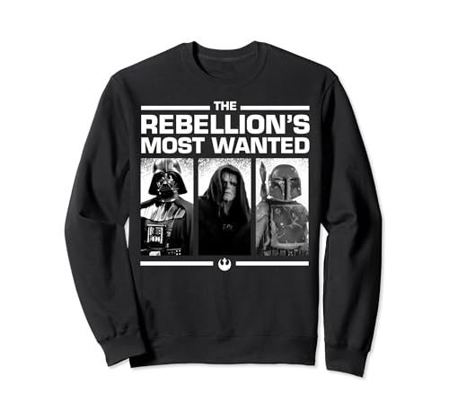 Sweat Star Wars The Rebellion's Most Wanted Poster noir imprimé pour fan de la saga
