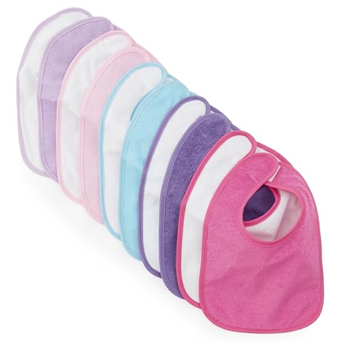 BIECO Bavoir Bebe Fille Multicolore 10 Pièces | Bavette Bebe fille naissance | Bavoir Imperméable Bébé Fille Naissance | Bavoirs bebe Naissance Lot Bavoir...