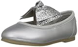 Carter's Girl's Anora Girl's Ballet Flat Shoe, Silver, 9 M US Toddler