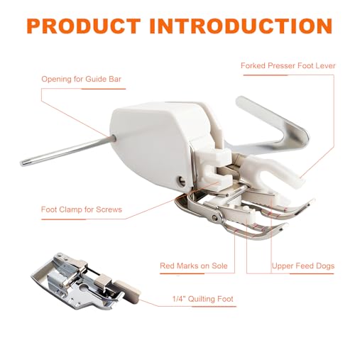 Prensatelas para máquina de coser tipo walking foot miniatura 2