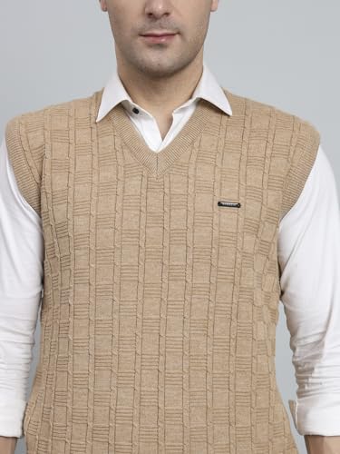 Image of eWools Men's Winterwear Woolen Self Cardigan Sweaters
