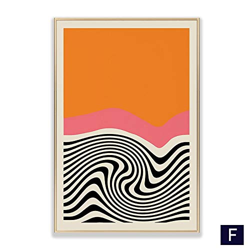 Póster de ojo colorido moderno para solucionar paredes vacías lienzo geométrico salón set de 3 4