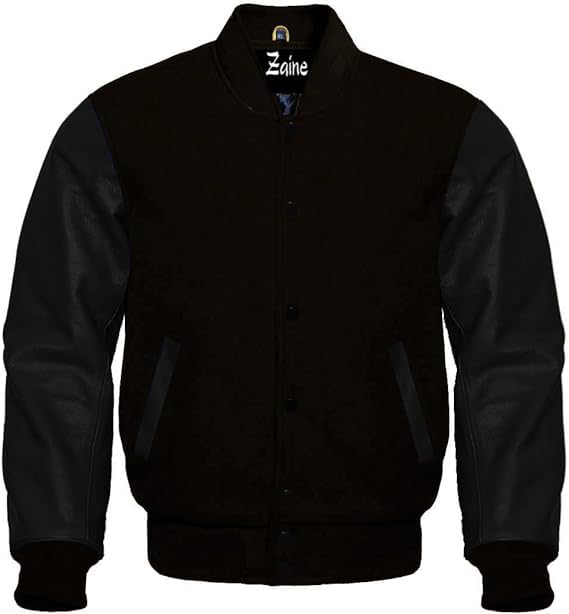 Zaine Enterprises Varsity Lettermen Baseball Bomber Jacket Wool & Leather Best Premium Quality Basketball Jackets For Men's