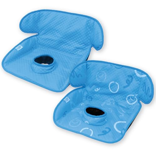Image of Piddle Pad 2-Pack, Potty Training Car Seat Protector, Toddler Car Seat Cover & Stroller Protector, Machine Washable Waterproof Car Seat, Anti-Slip, Universal Fit (Blue)