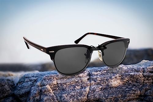 Image of Polarized CLIP-ON Sunglasses for Ray-Ban Clubmaster RB5154 (RX5154) 51-21-145