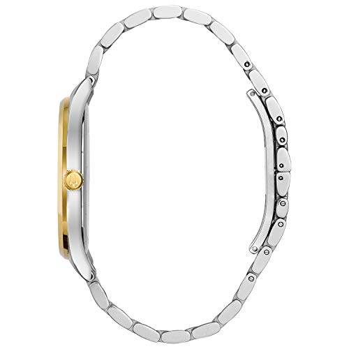 Image of Bulova Men's Classic Stainless Steel Watch with Diamonds and Day Date