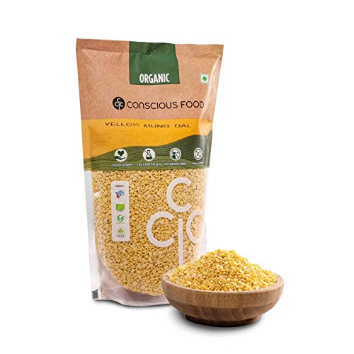 Image of Conscious Food Organic Yellow Mung Dal | Value Pack | Mung Dal - 2kg, Pack of 4 (500g x 4)
