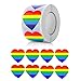 Molain Adesivi Gay Pride, Rotolo di Adesivi Cuore Arcobaleno da 500 Pezzi, Adesivi Strisce Amore per Invito Matrimonio, Biglietti Ringraziamento, Decorazione Regalo