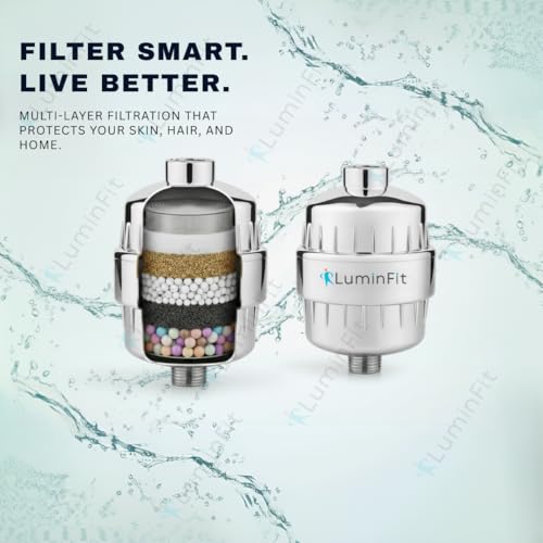 Image of Pure 15-Stage Shower & Tap Water Softener | Hard Water Filter for Bathroom | Removes Chlorine & Impurities | Chrome Finish (Pack of 1)