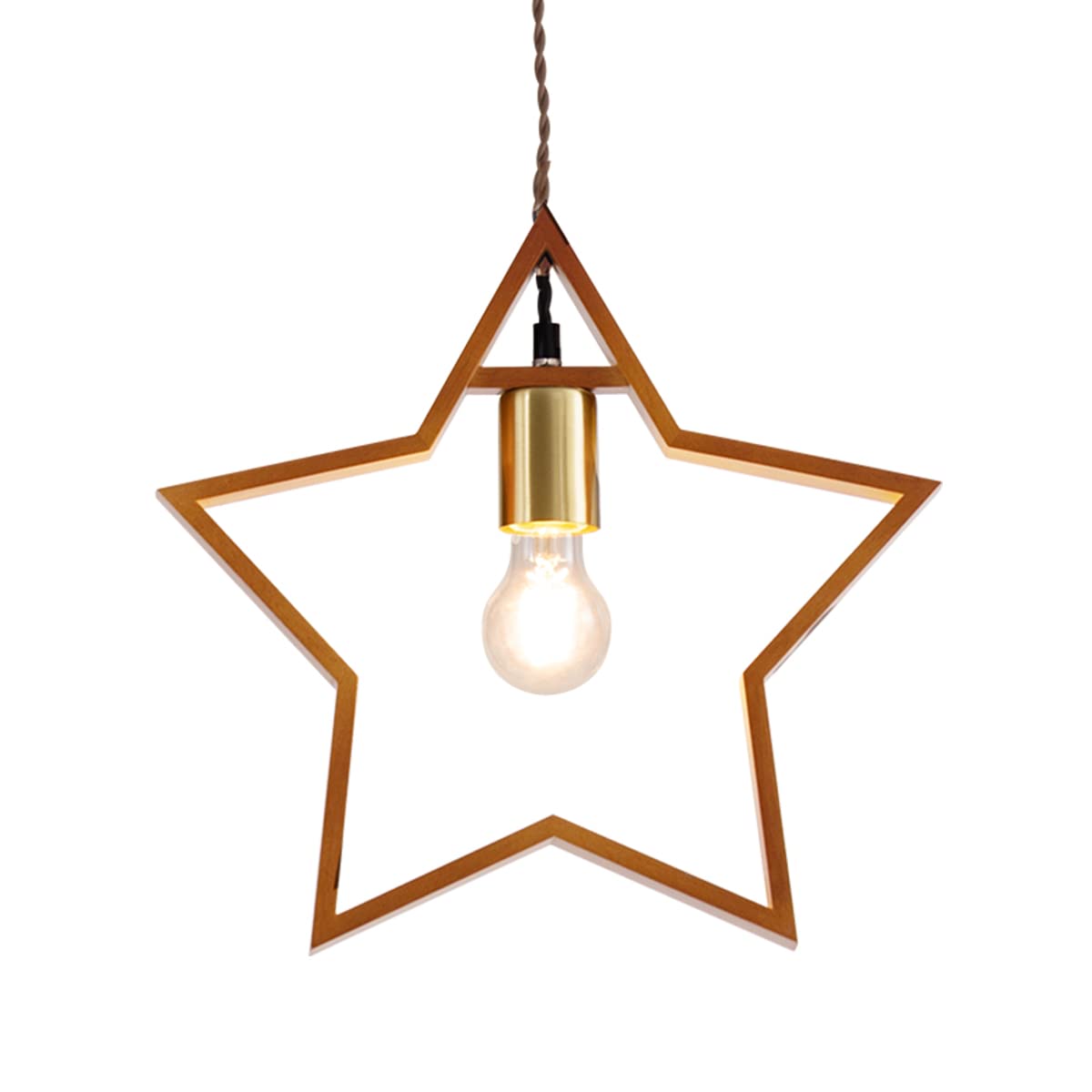 unico 星形ブラウン木製ペンダントライト unico ウニコ 星型 照明 木製