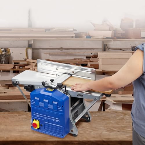 Towallmark Piallatrice da tavolo e spessore 1250 W, 8000 giri/min, lavorazione del legno a bassa polvere per legno duro e tenero