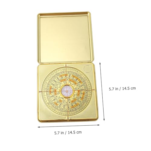 Brújula china Feng Shui POPETPOP de latón 14.5cm portátil miniatura 2