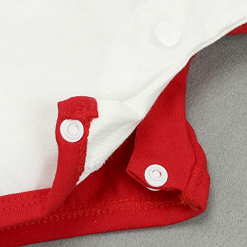 Amosfun Kerstmis Baby Jumpsuit met Rendier Antler Hoed Sneeuwman Patroon Bodysuit Romper Kerst Kostuum voor Baby Baby Baby Baby 80cm - Afbeelding 7