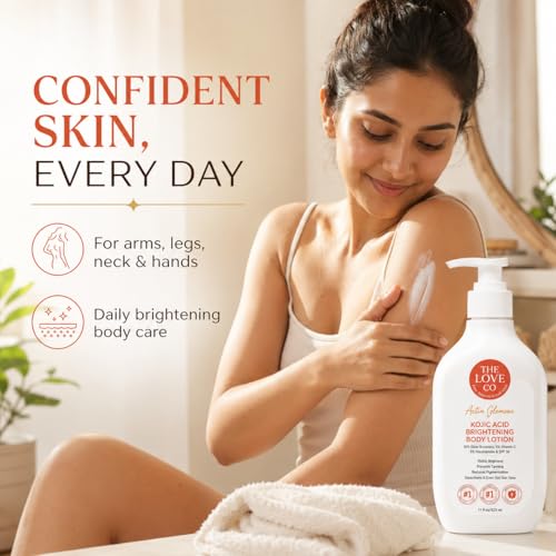 Buy The Love Co. Kojic Acid Brightening Body Lotion | 325ml with SPF 50 – 5% Vitamin C & 5% Niacinamide | De-Tan Body Lotion for Pigmentation & Dark Spots | Sunscreen for Women & Men Online at Low Prices in India - Amazon.in - Image 8