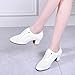 Latin Dance Shoes for Women Breathable Rubber SoleWomen's Social Dance Shoes Fashion Beginners Outdoor Performance Party Dance Shoes (Color : White-5CM/1.96In, Size : 5.5)