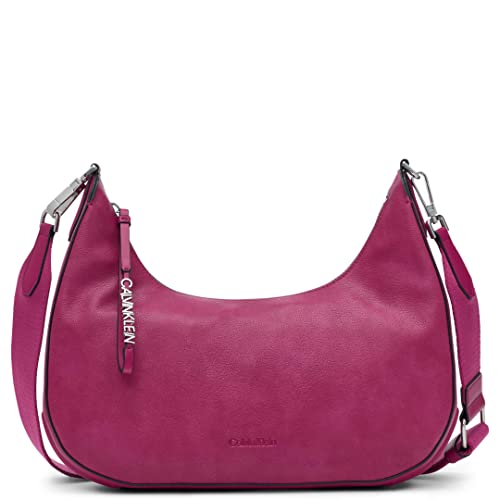 Image of Calvin Klein Womens Clay Top Zip Hobo Shoulder Bag