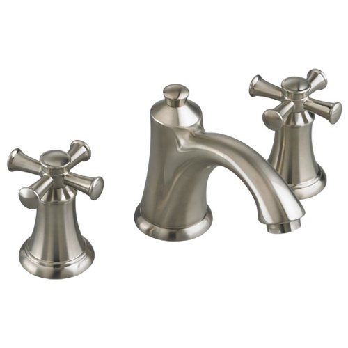 American Standard 7415821.295 Portsmouth Widespread W/SC Drain-Cross H, Low Arc, Brushed Nickel