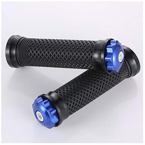 Poignée de moto alu haut de gamme grip bleu antidérapant de réaménagement 22mm