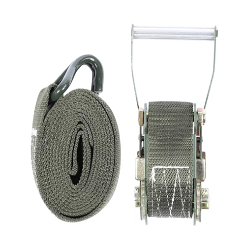 Homoyoyo 1 Set Ratchet Tie Down Straps Wide Long Cargo Straps for Motorcycle Truck and Trailer Heavy Duty Durable Easy to Store Carry Random Color