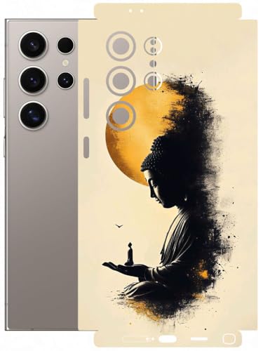 Image of AtOdds - Full Body Back Screen Guard Protector Film - Lamination Wrap Skin Sticker Compatible with Samsung Galaxy S24 Ultra | Scratchproof Matte Finish (Divine)