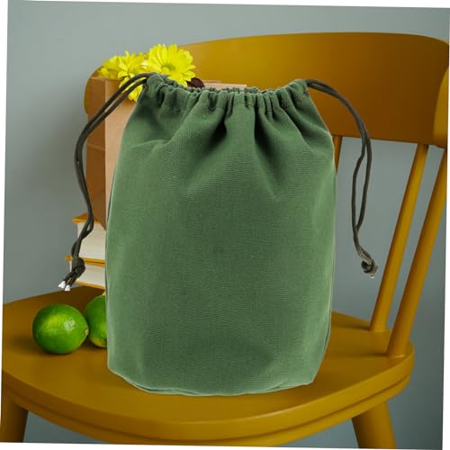 1pc Storage Drawstring Pocket Sport Backpack Collapsible Backpack Drawstring Bag for Sleeping Bag Round Tool Backpack Large Capacity Bag Travel Camping Supplies Canvas Lightweight4