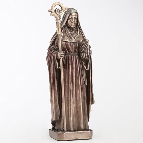 Estatua Saint Brigid de Kildare 6.5 in Resina y Bronce miniatura 2
