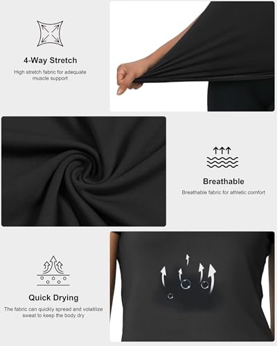 5-Pack Women's Compression Shirts Short Sleeve Workout Tops Athletic Baselayer Quick Dry Gym Yoga Running T-Shirt4